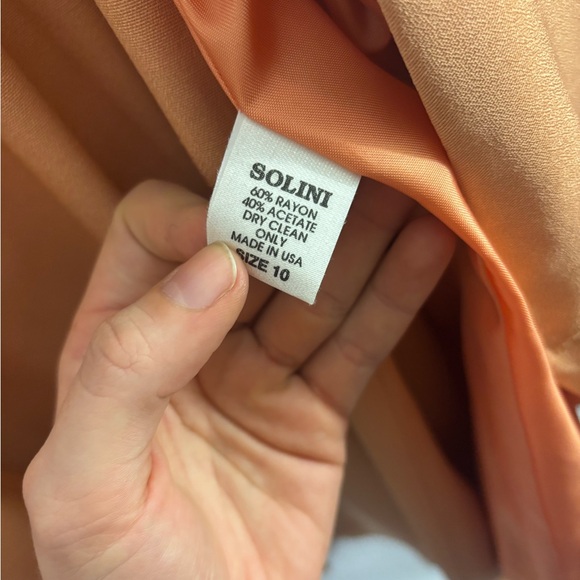 VTG Solini New York Peach Western Beaded Fringe Blazer/Skirt Set Size 10 - Picture 10 of 16